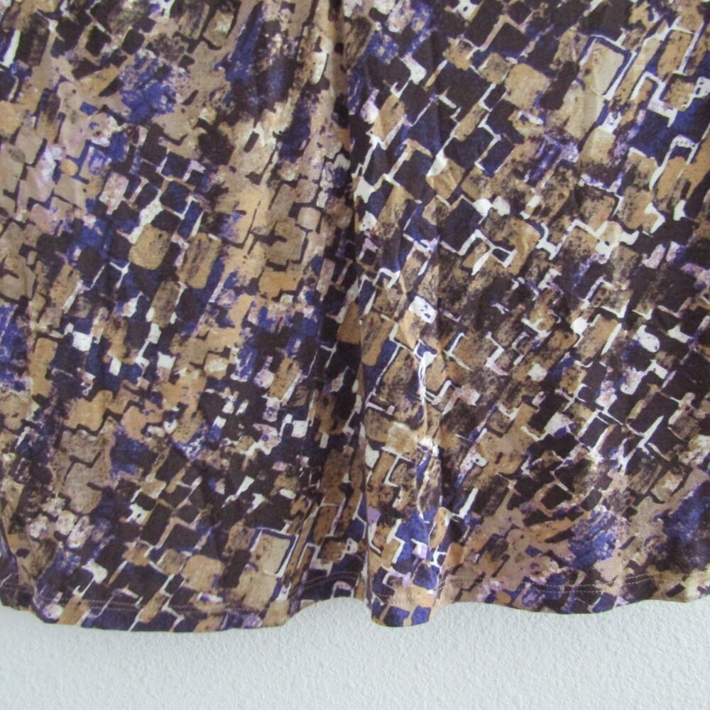 Michael Michael Kors Printed Top Large Multicolor Cowl Neck Business Casual - Picture 3 of 9